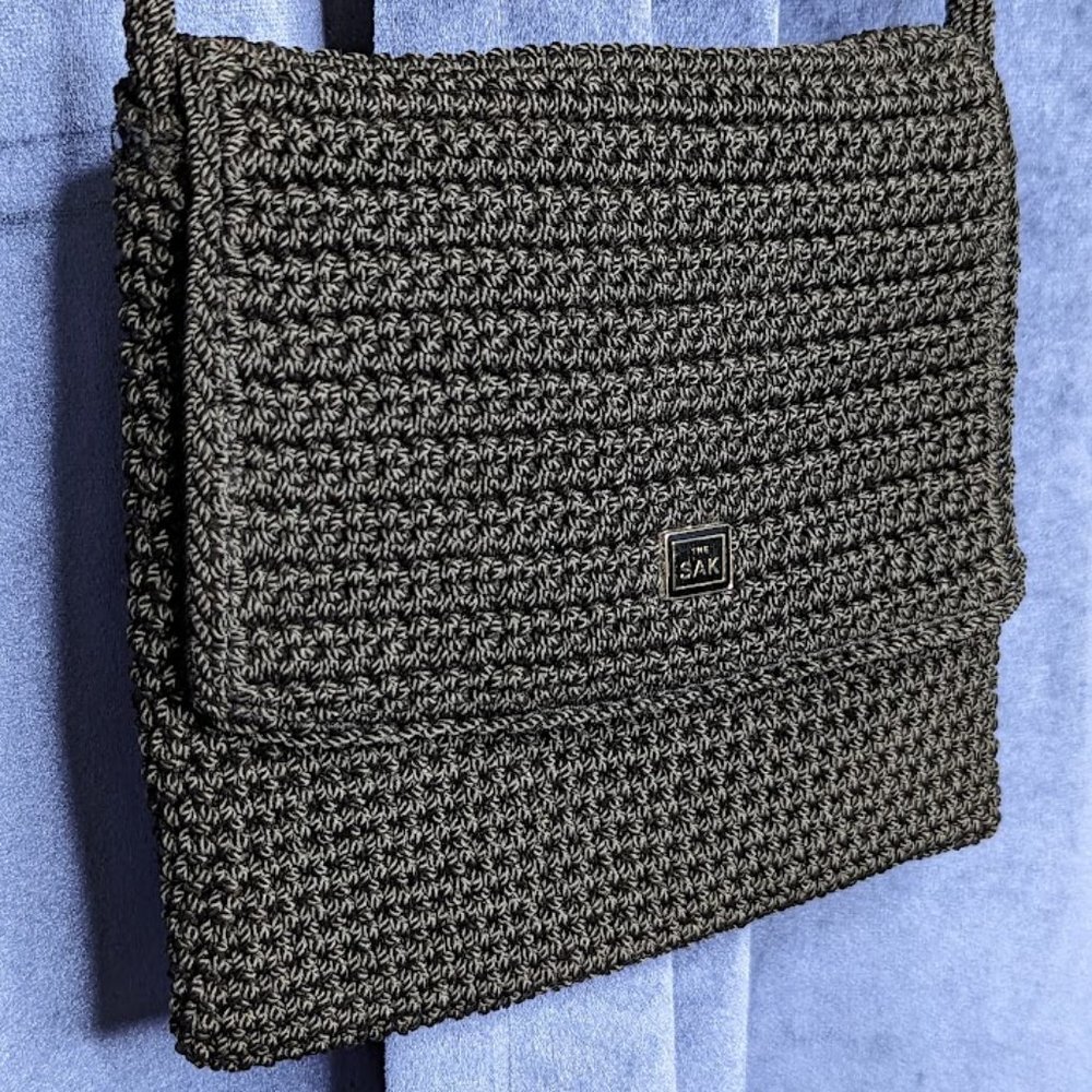 The Sak Mini Black Crossbody Crochet Bag